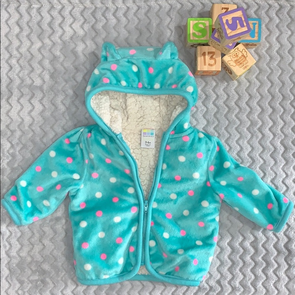 Baby Girls Turquoise Hoodie by healthtex baby 3-6M